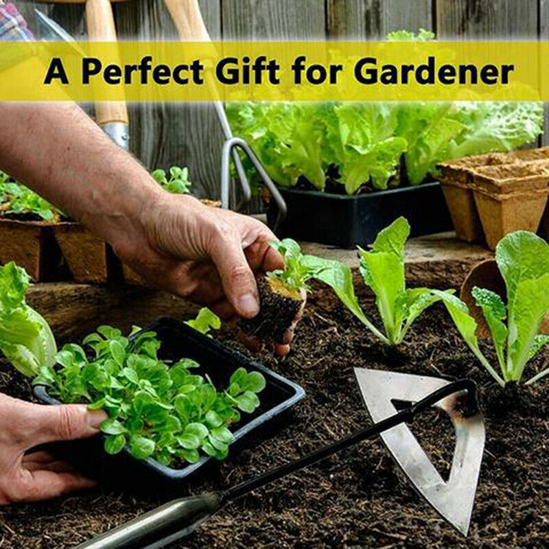 1PCS Gardening Hand-held Hollow Small Hoe for Weeding and Gardening All-stee KX