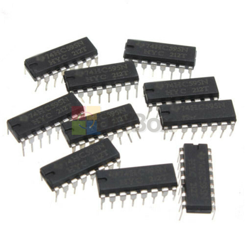 50PCS  2V ~ 6V 74HC595 SN74HC595N 8-Bit Shift Register DIP-16 IC