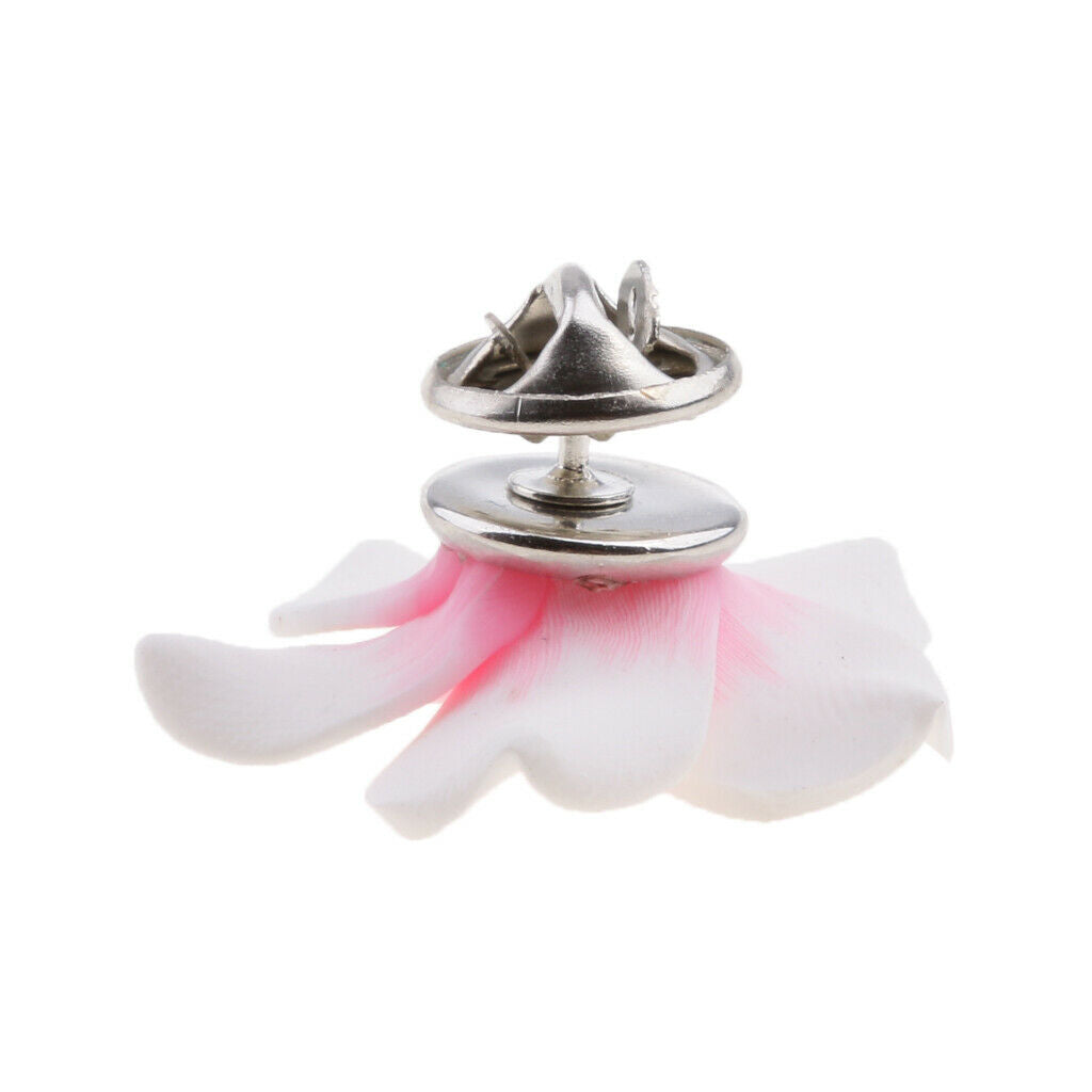 Women Men's Dress Flower Brooch Pin Corsage for Party Wedding Xmas White2