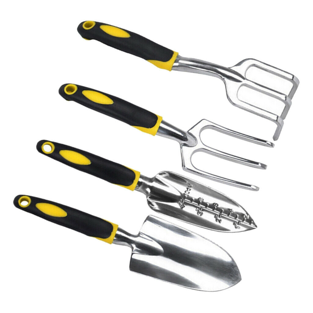 4Pcs Hand Shovels Rake Fork Garden Tool Set Alloy Gardening Trowels Rake