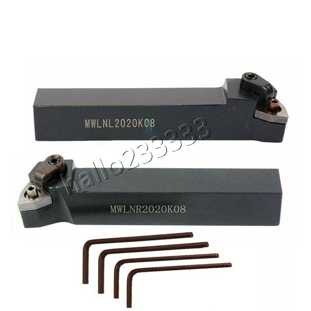 MWLNL2020K08 + MWLNR 2020K08 CNC External Lathe Turning Tool Holder for WNMG0804