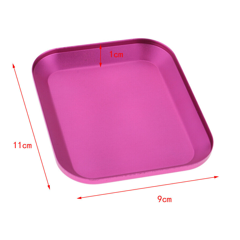 Aluminium Alloy Magnetic Screw Tray Plate for RC Car Repair Tools Rose Red