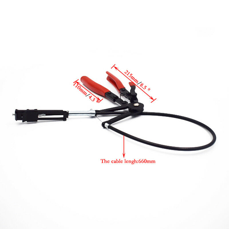Flexible Wire Long Reach Hose Clamp Plier Fuel Oil Water Pipe Repair Tool Steel