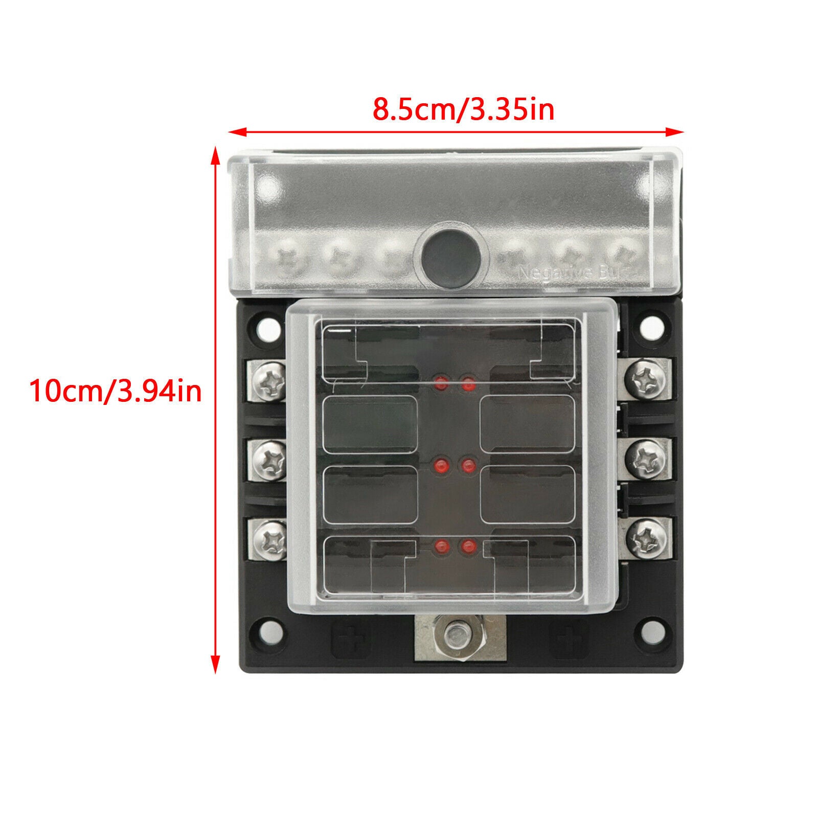 6 Way Fuse Block Detachable Removable Negative Electrode Holder Waterproof CN