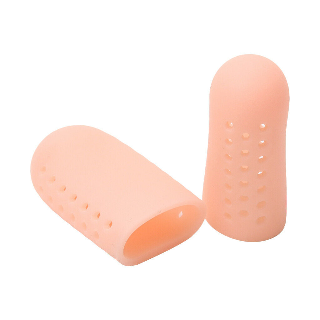 4 Pairs Silicone Toe Sleeves Tube Caps Cushions Protectors Feet Care