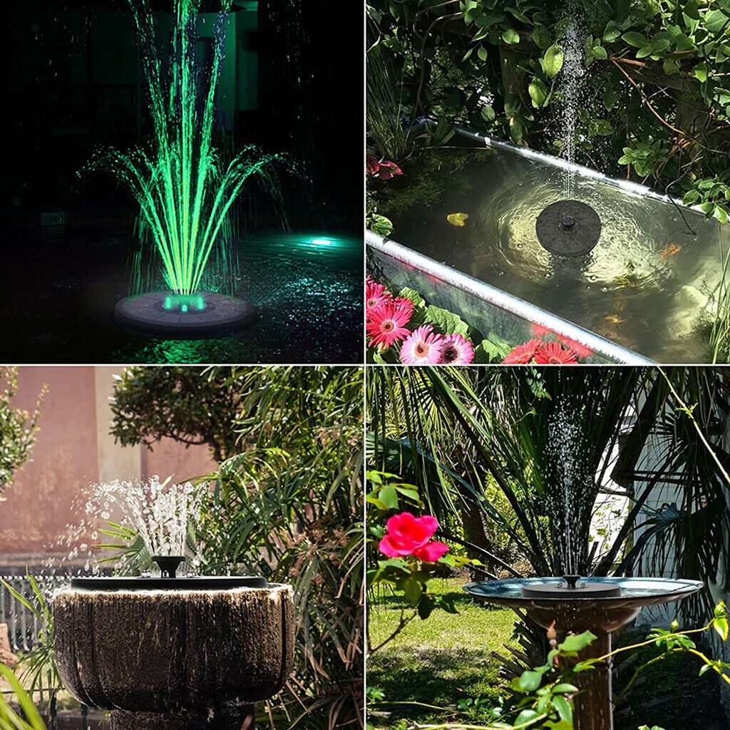3W Solar Panel Fountain Pump Outdoor Aquarium Bird Bath Pool Fish Tank Spray