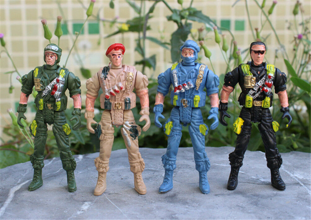 Military Playset Special Force Action Figures Kids Toys Plastic 9cm Soldie.l8