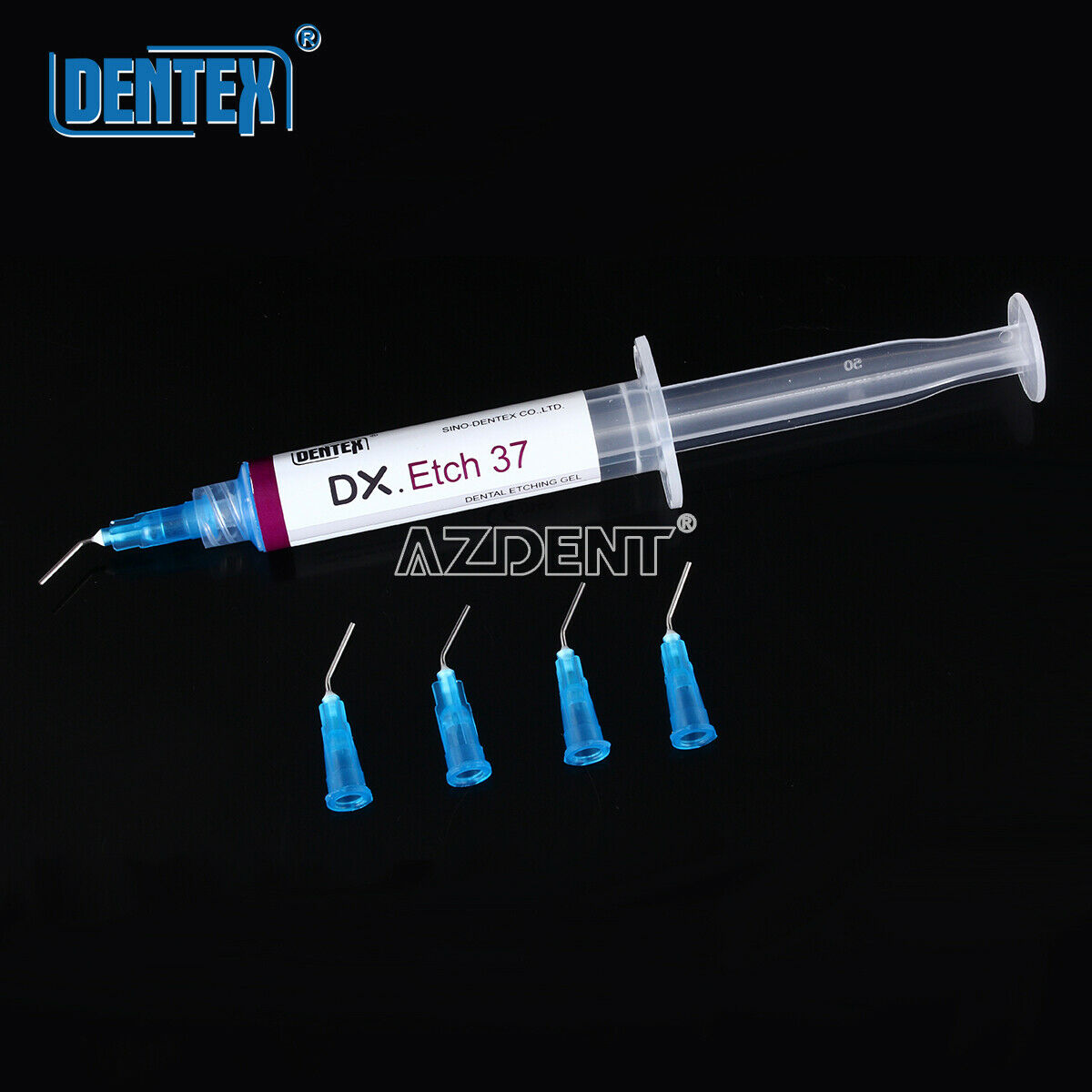 50PCS Dentex Dental Acid Etching Gel 37% Phosphoric Enamel Dentin 5ml/Syringe