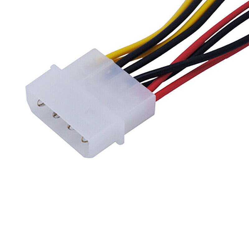 4-Pin Molex to 3-Pin fan Power Cable Adapter Connector 12v5vCooling Fan Cabl SJ