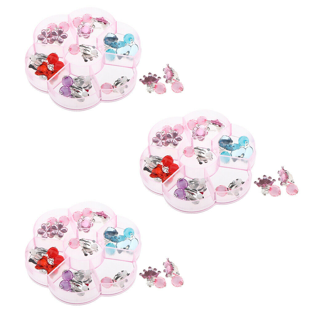 7 Pairs Of Jewelry Clip On Earrings With Fringes Wonderful Gift For Children
