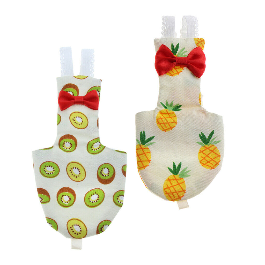 2 Pack  Parrot Birds Diaper Washable Cloth Nappy for Small to Large Birds M