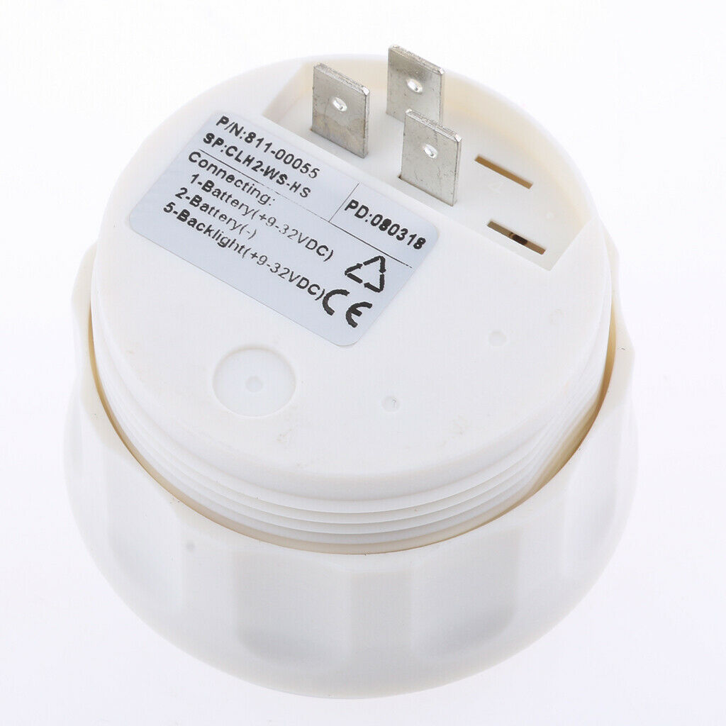 2pcs Marine Boat Digital Hour Meter 52mm Round Gauge Waterproof  White