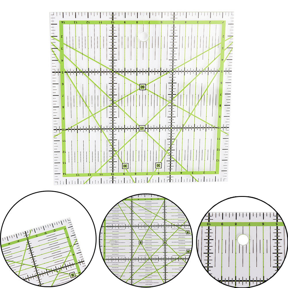 15*15cm Transparent quilting sewing patchwork ruler cutting tool tailor DIDEAU