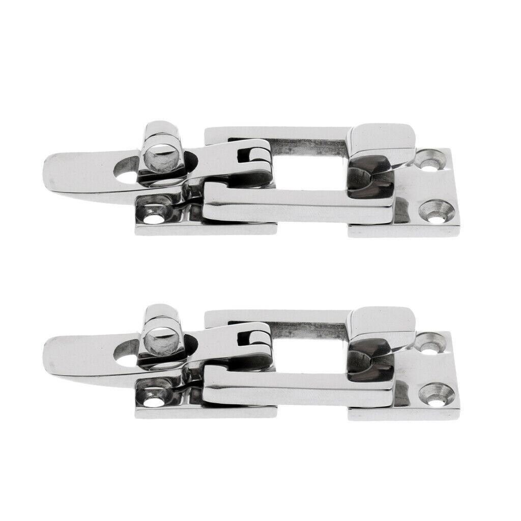 2 Pieces Stainless Steel Boat Locker Hatch Anti-Rattle Latch Fastener Clamp