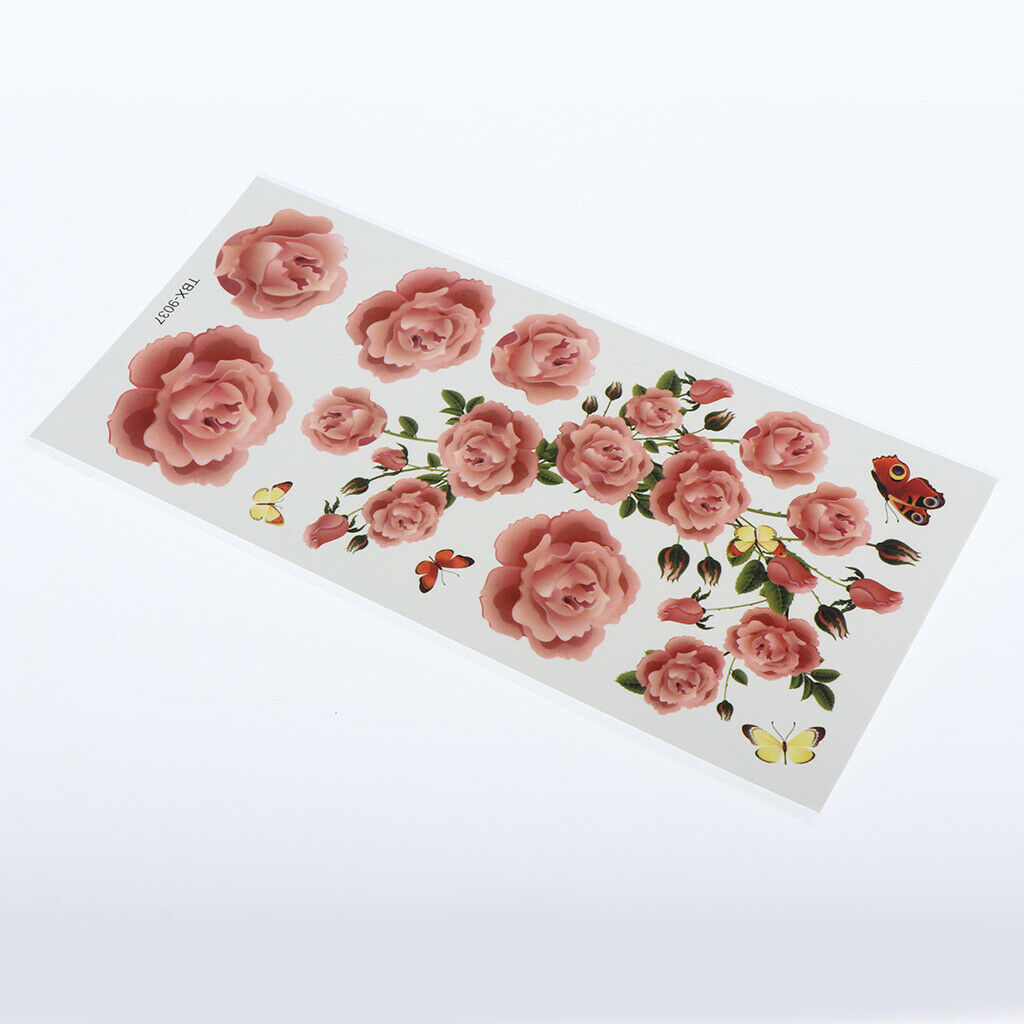 Pack of 10 Sheets Party Waterproof Flower Temporary Tattoo Stickers TBX-037