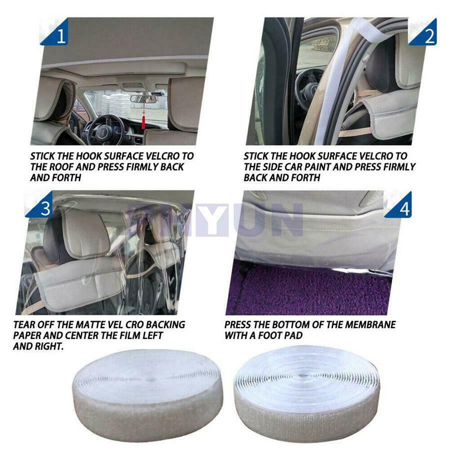 56x80" PVC Car Interior Air Conditioner Film Space Separation Transparent L-size