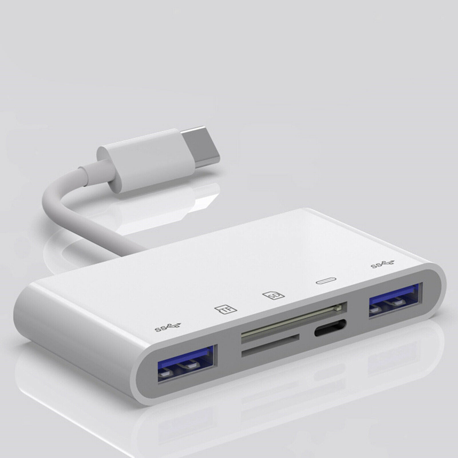 New 5 in 1 Type-C Hub Dock Connectors USB Port Adapter Cable Expansion