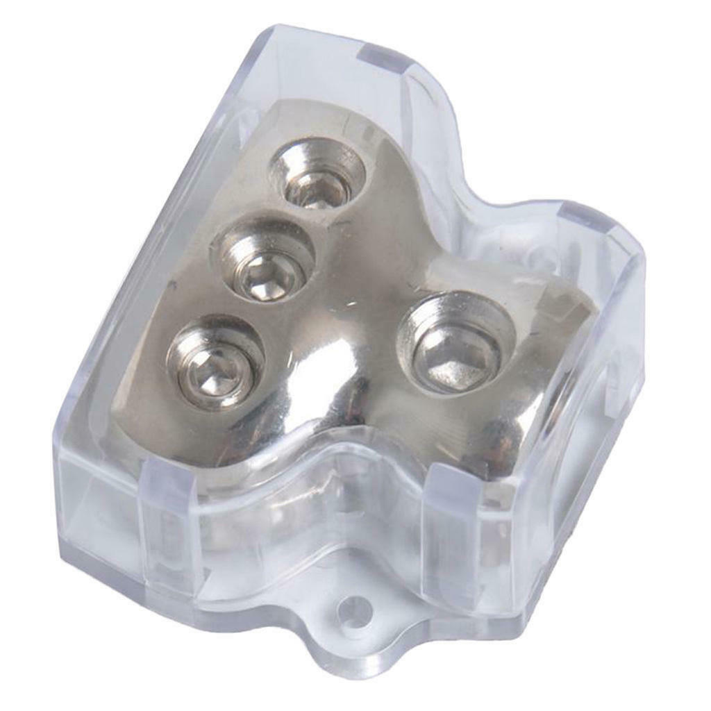 2 Pieces New 3Ways Car Audio Power Ground Cable Splitter Distribution Block