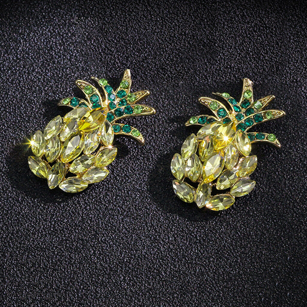 Ladies Girls Shiny Pineapple Studs Earrings Ear Studs Bohemian Jewelry Gift
