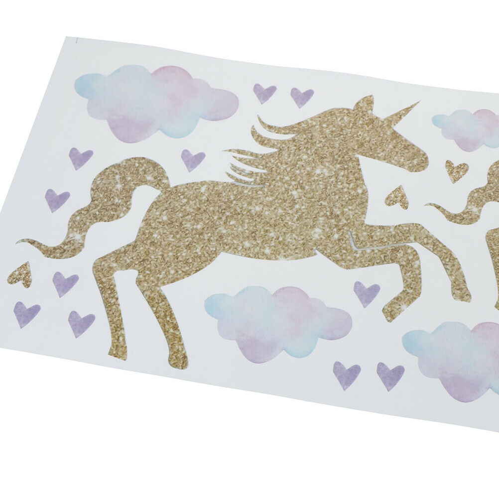 Cartoon Unicorns cloud Horse Wall Stickers for Girls Bedroom Decor Animal.l8