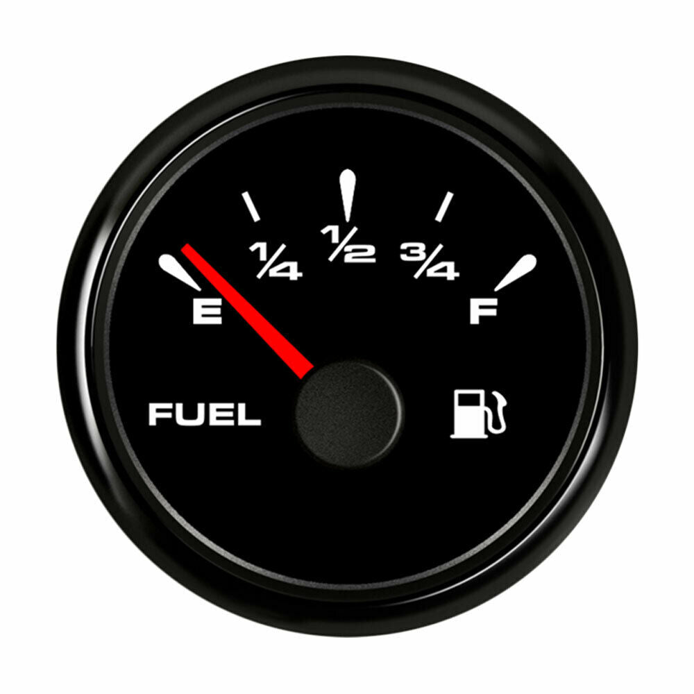 Black fuel level gauge with 6.5inch sender 73-10ohms 0-90Î© 240-33ohm 7 color led