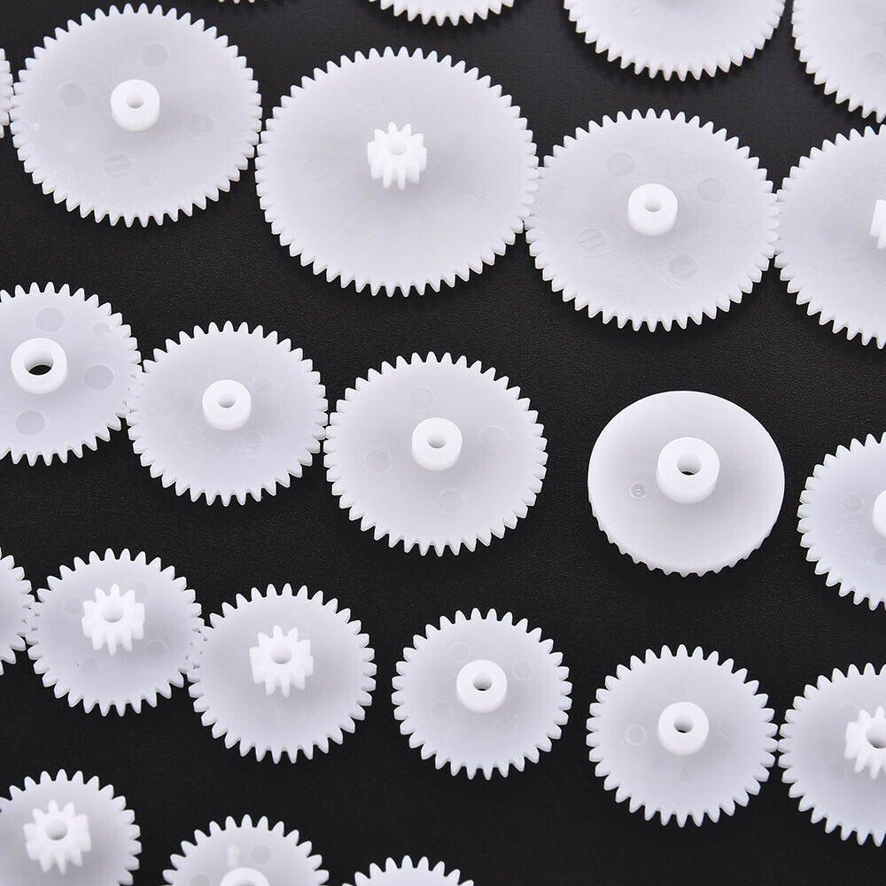 58Pcs/Set Plastic Gears Worm Kids Car Toys Models RC Part Repair Accessories US！