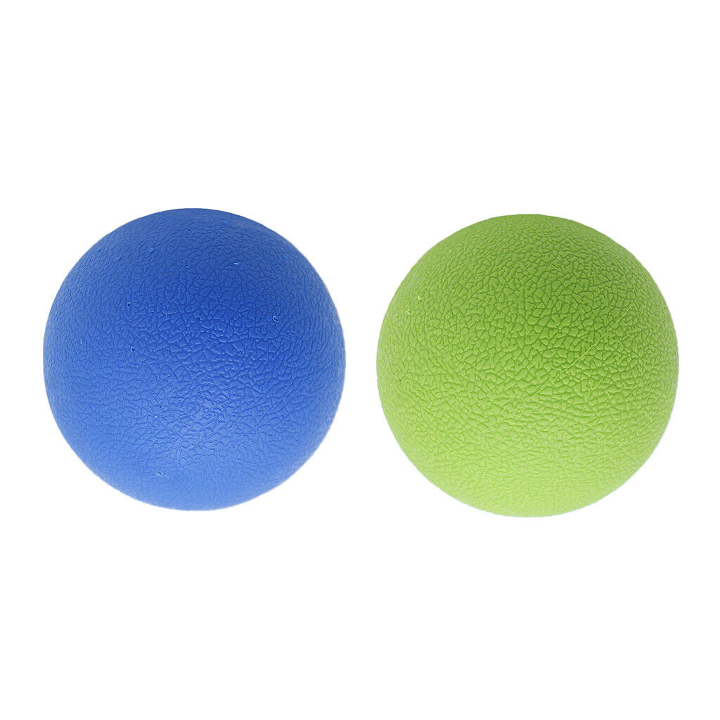 2 Pcs  Point Deep Tissue Lacrosse Myofascial Mobility Massage Ball - Blue Green