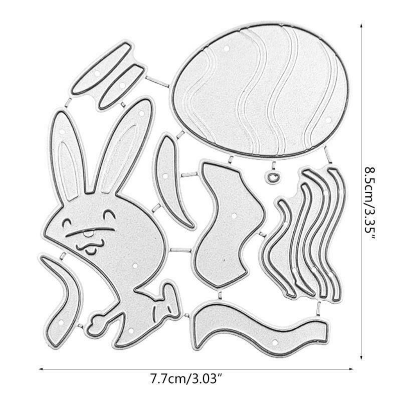 Easter Rabbit Bunny Eggs Metal Cutting Dies Stencil Scrapbooking DIY Album Stamp