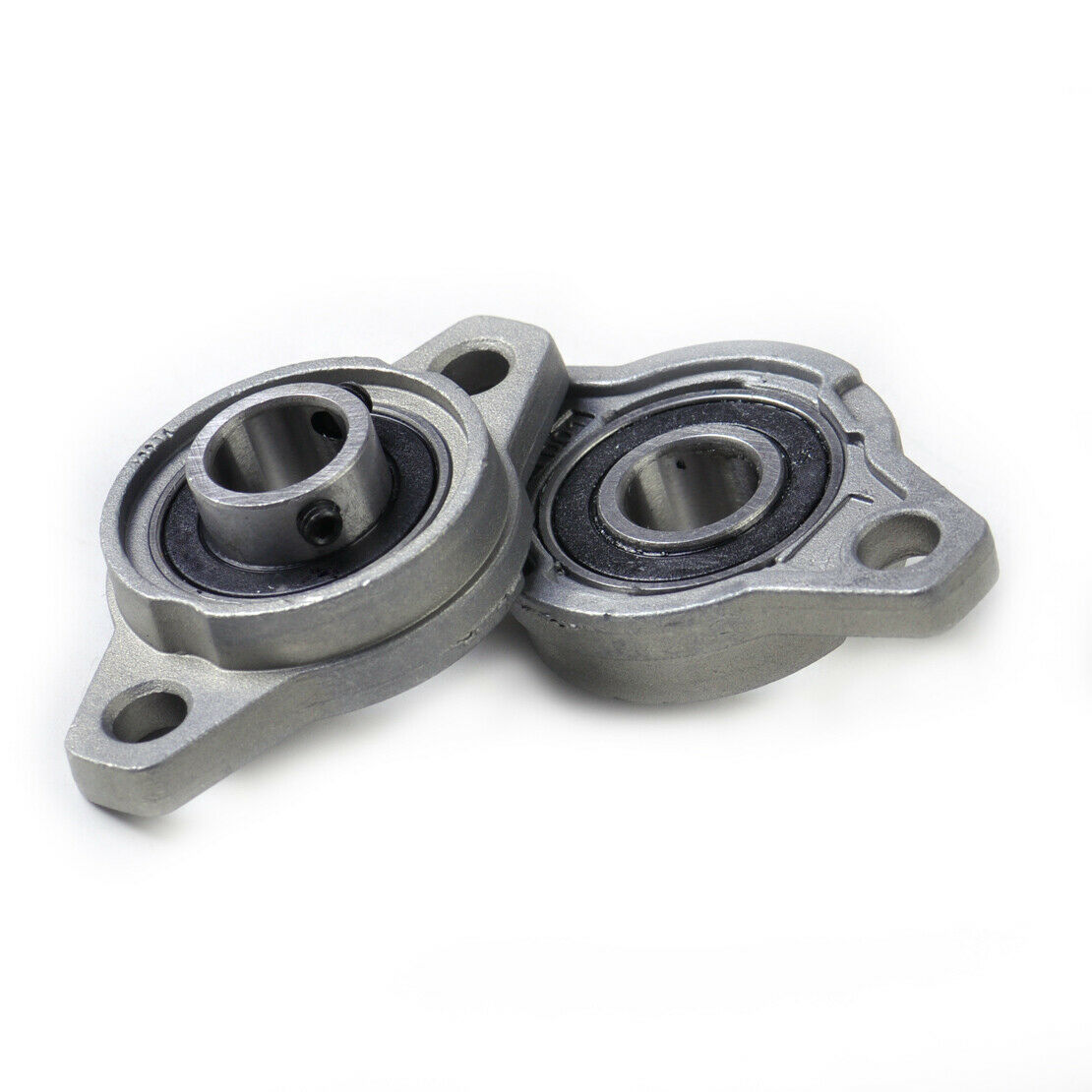 2x FL001 12mm Bore Flange Self aligning Bearing Pillow Mounted Support Block An