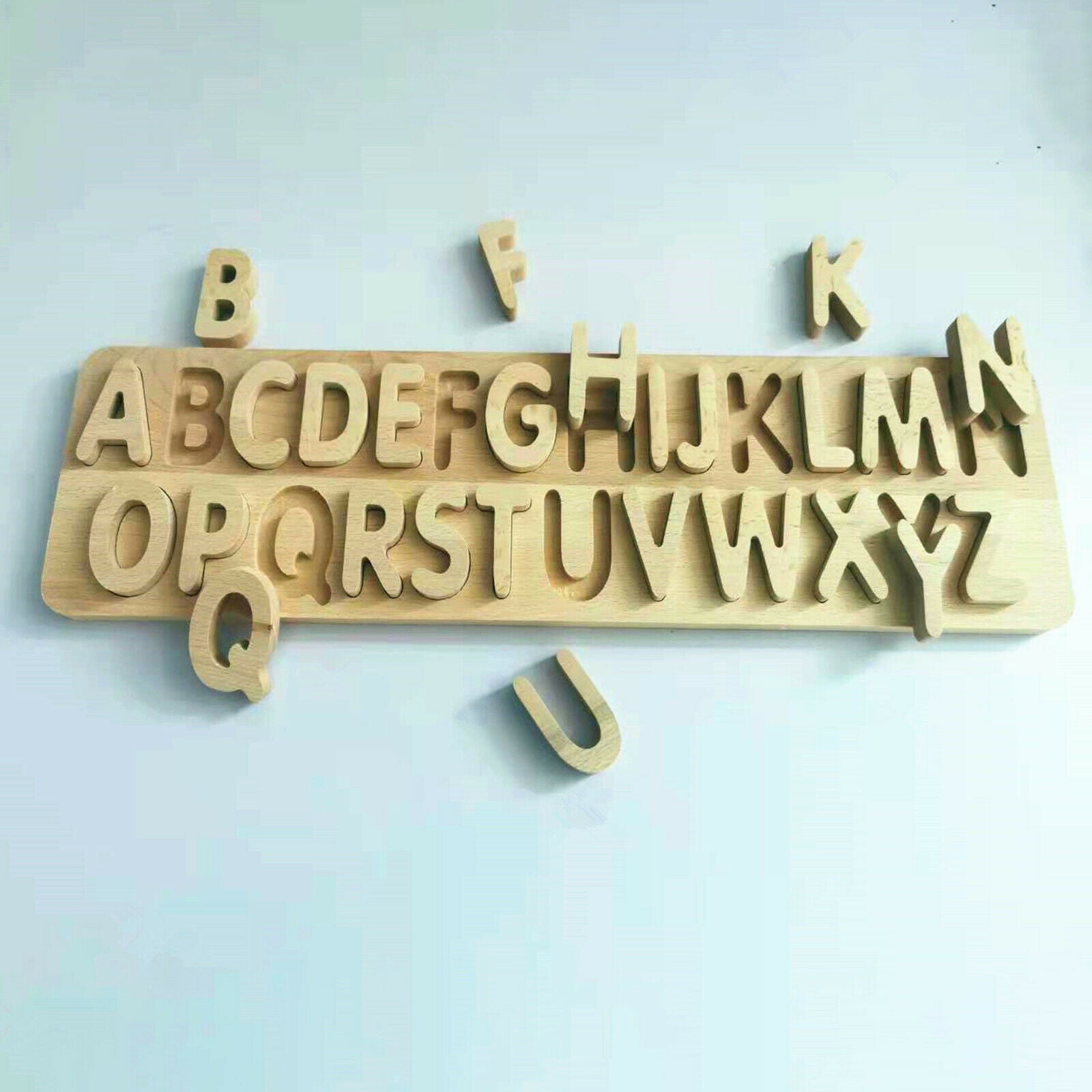 Letter Puzzle Board Toys Educational Alphabet Number Recognition Learning
