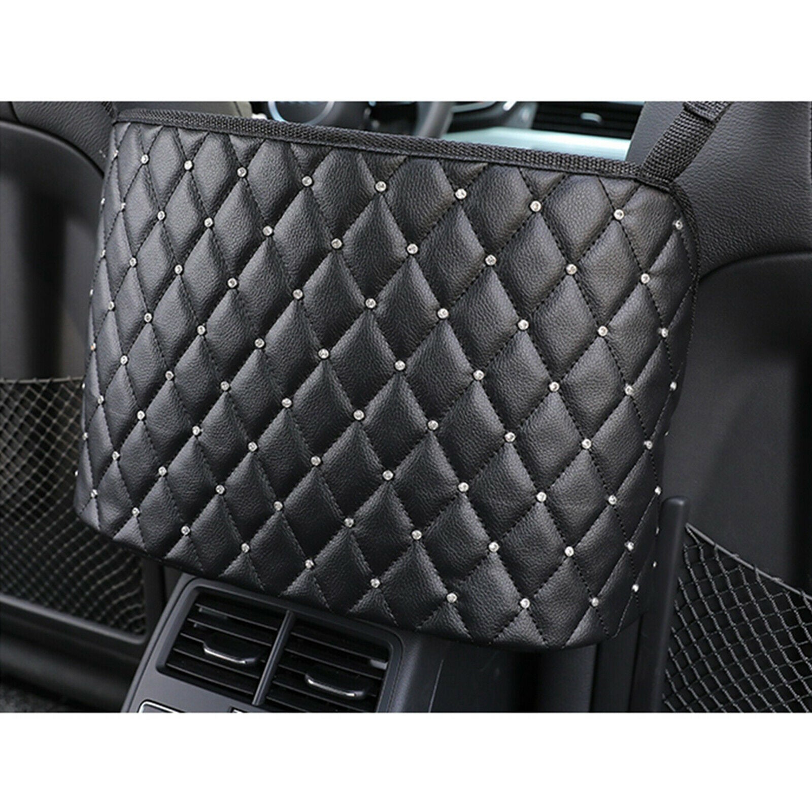 2Pcs Large Car Net Pocket Storage Bag Seat Side Back Holder Organizer Pouch