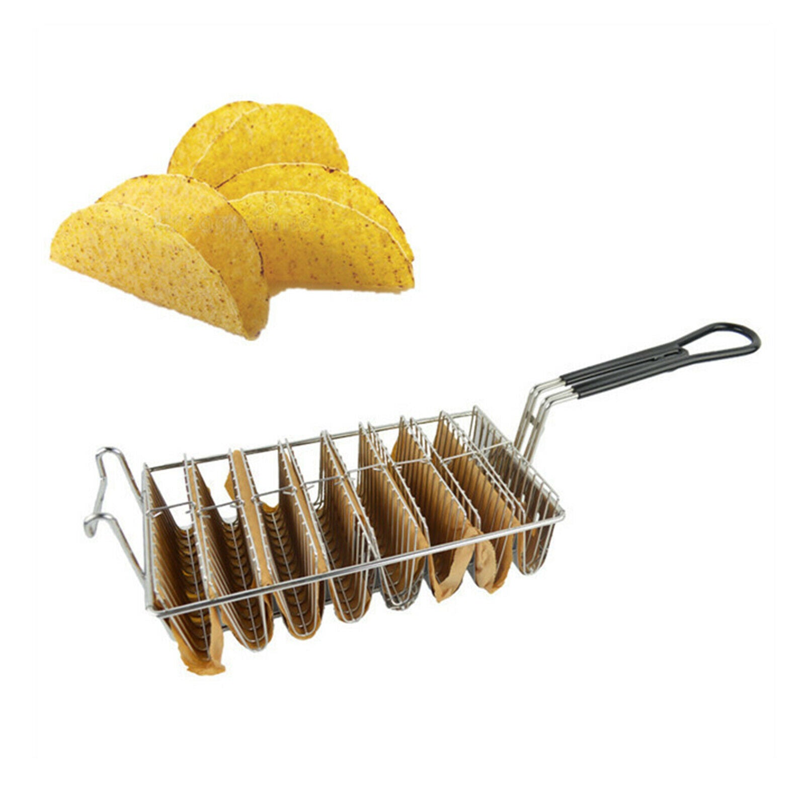 Taco Basket for Deep Fryer Holds 8 Shells Deep Fryer Taco Holder Basket for
