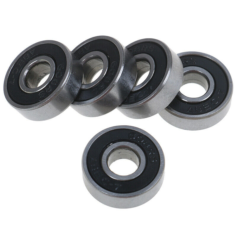 5Pcs Black ABEC-7 608RS Skateboard Roller Sealed Ball Bearings 8x22_AUA Gt NC