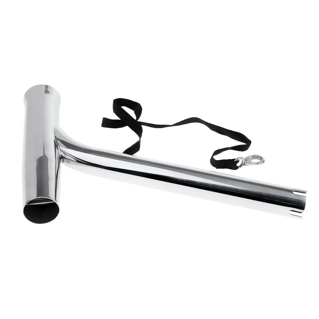 Stainless steel outrigger boat fishing rod holder post resting with bracket