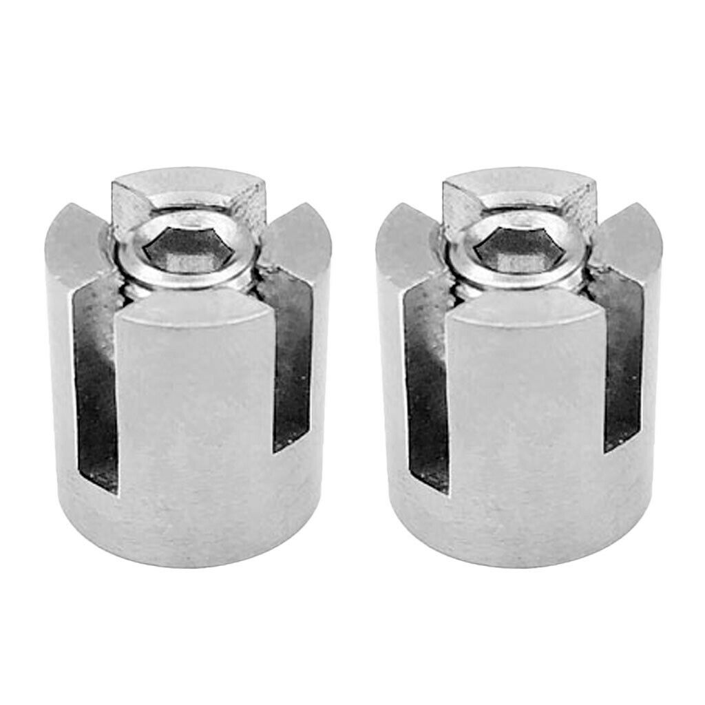 2 pieces marine 316 stainless steel 3mm wire rope trellis cross clips 90 degrees