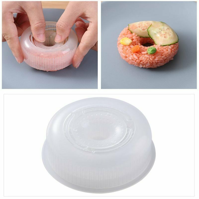 1x Donut Shape Onigiri Shape Plastic Non-Stick Sushi Maker Set DIY Kitche.l8