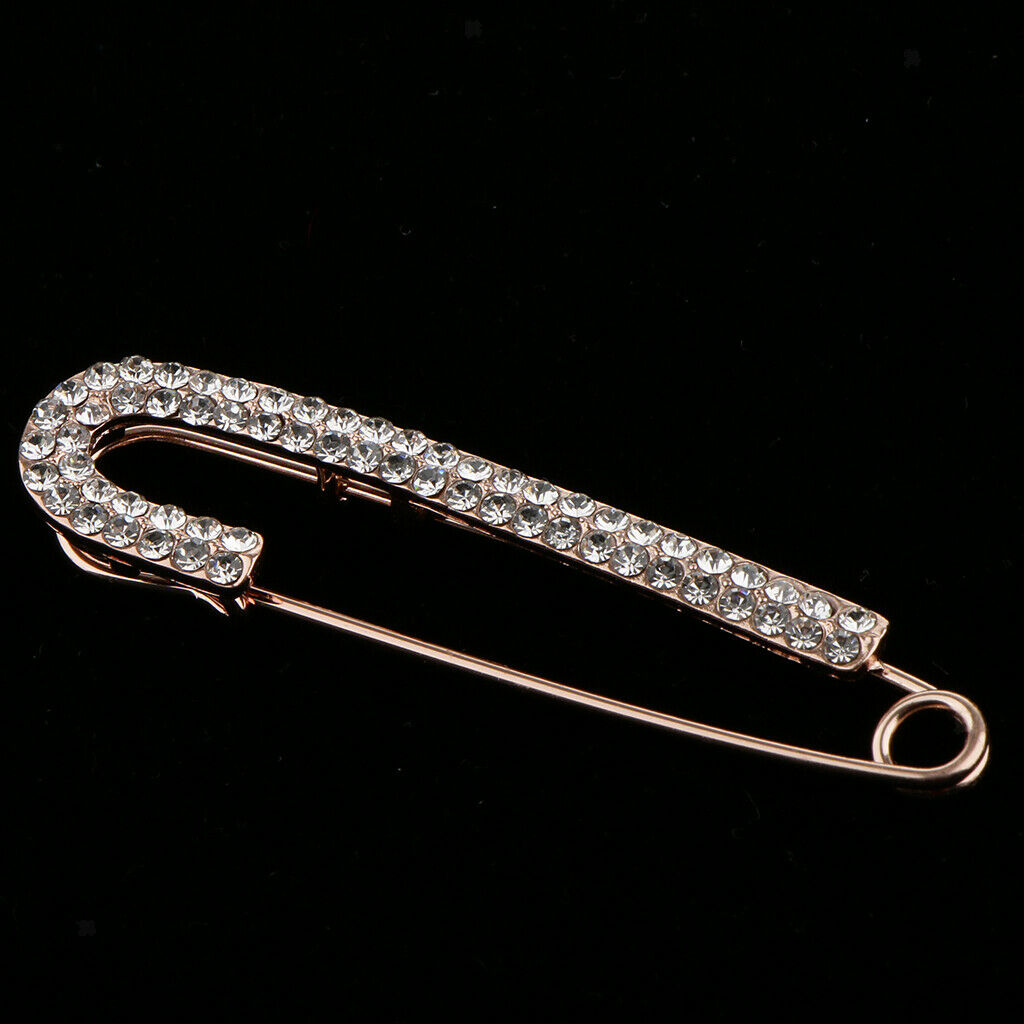 2pcs Crystal Breastpin Rhinestones Broochpin Cardigan Sweater Hat Scarf Pin