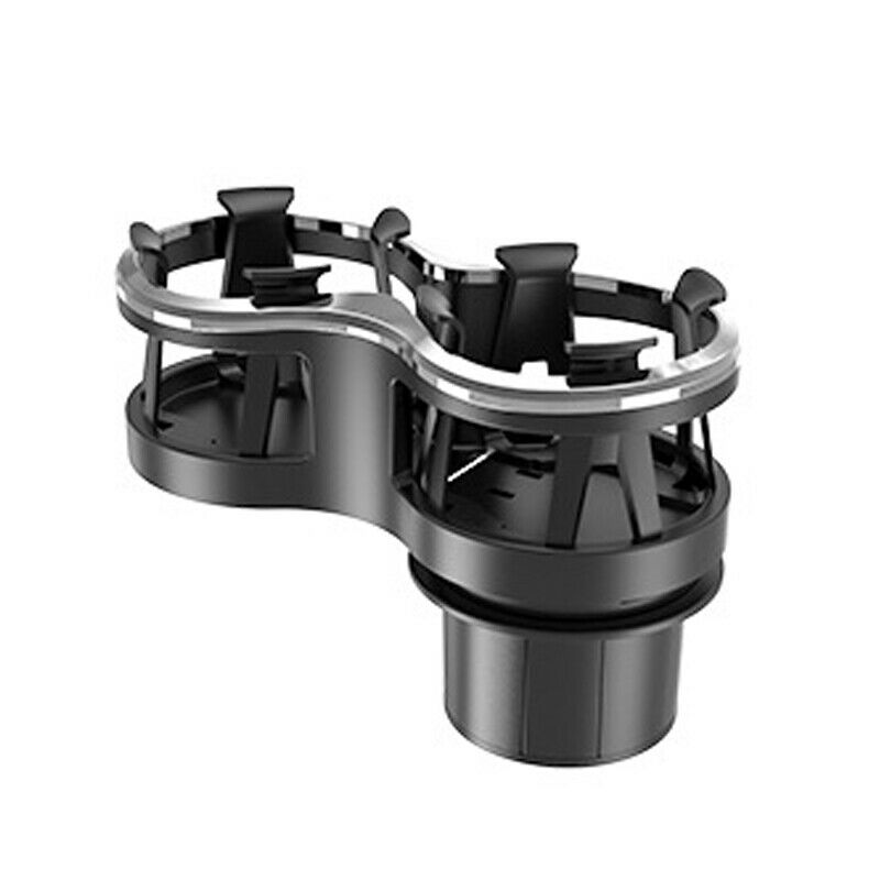 2 in 1 Car SUV Cup Holder Drinks Bottle Organizer Storage Box Adjustable 70mm ID