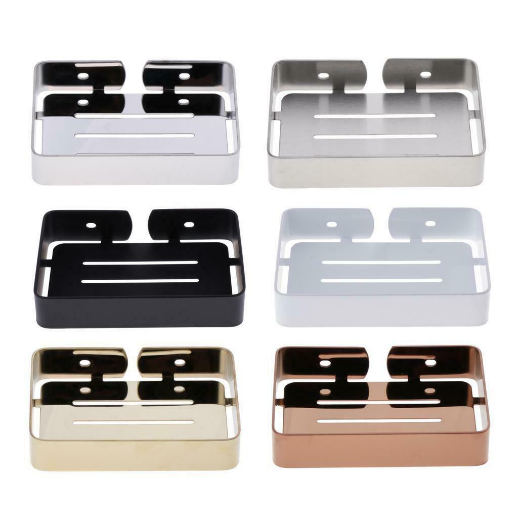 Shower Stainless Steel Soap Dish Holder Wall Mounted Accessory Sponge Holder