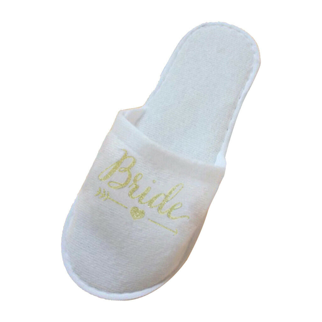 2-Pairs Lightweight Disposable Close Toe Wedding Bride Slippers Party Favor