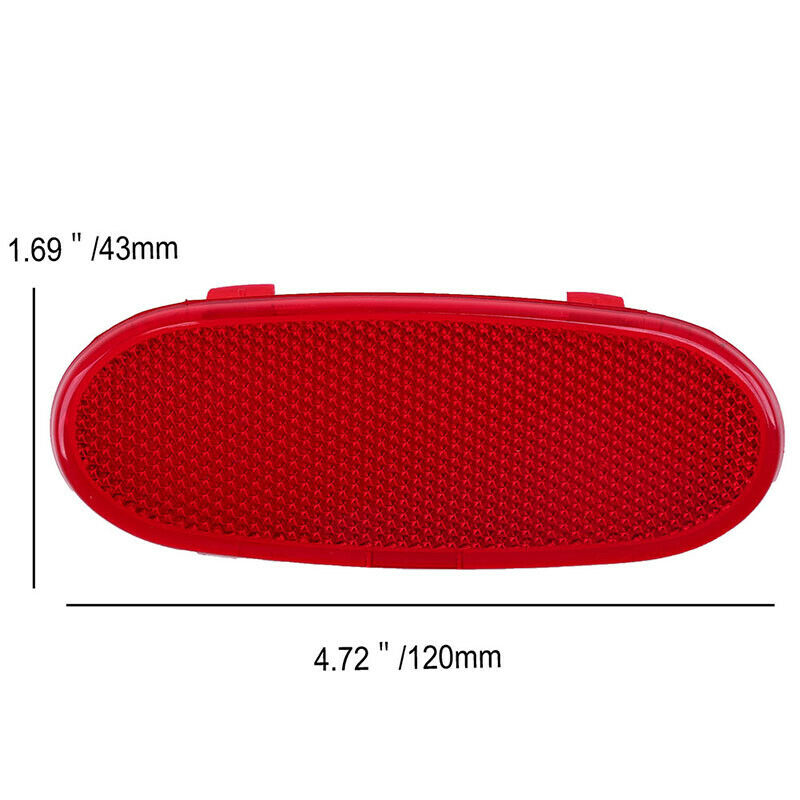 1x Front Door Panel Reflector Red Light For Dodge Ram 1500 2500 3500 Durango