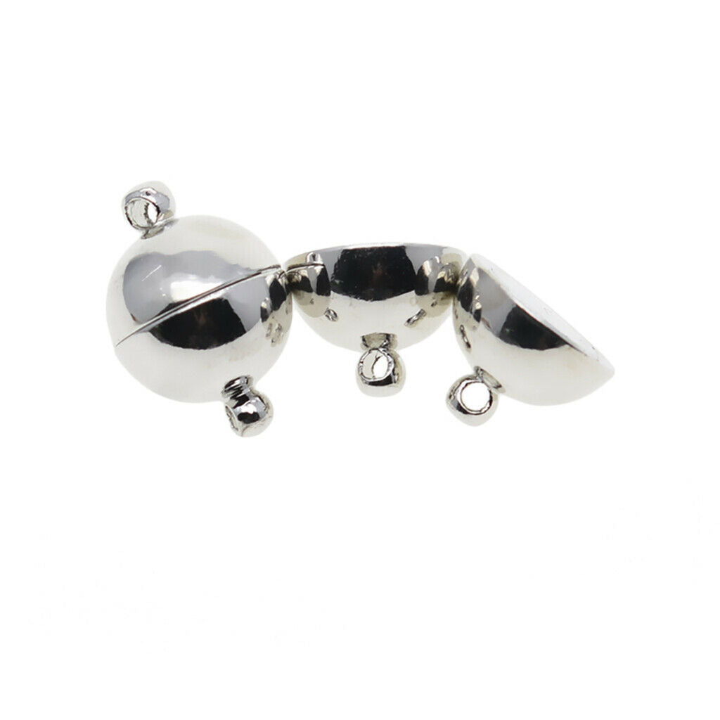 10Sets Smooth Round Ball Magnetic Clasp Closure Bracelet Necklace Connectors