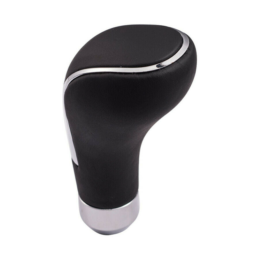 Black Leather Car Gear Shift Knob Shifter Lever Grip Manual Automatic Universal