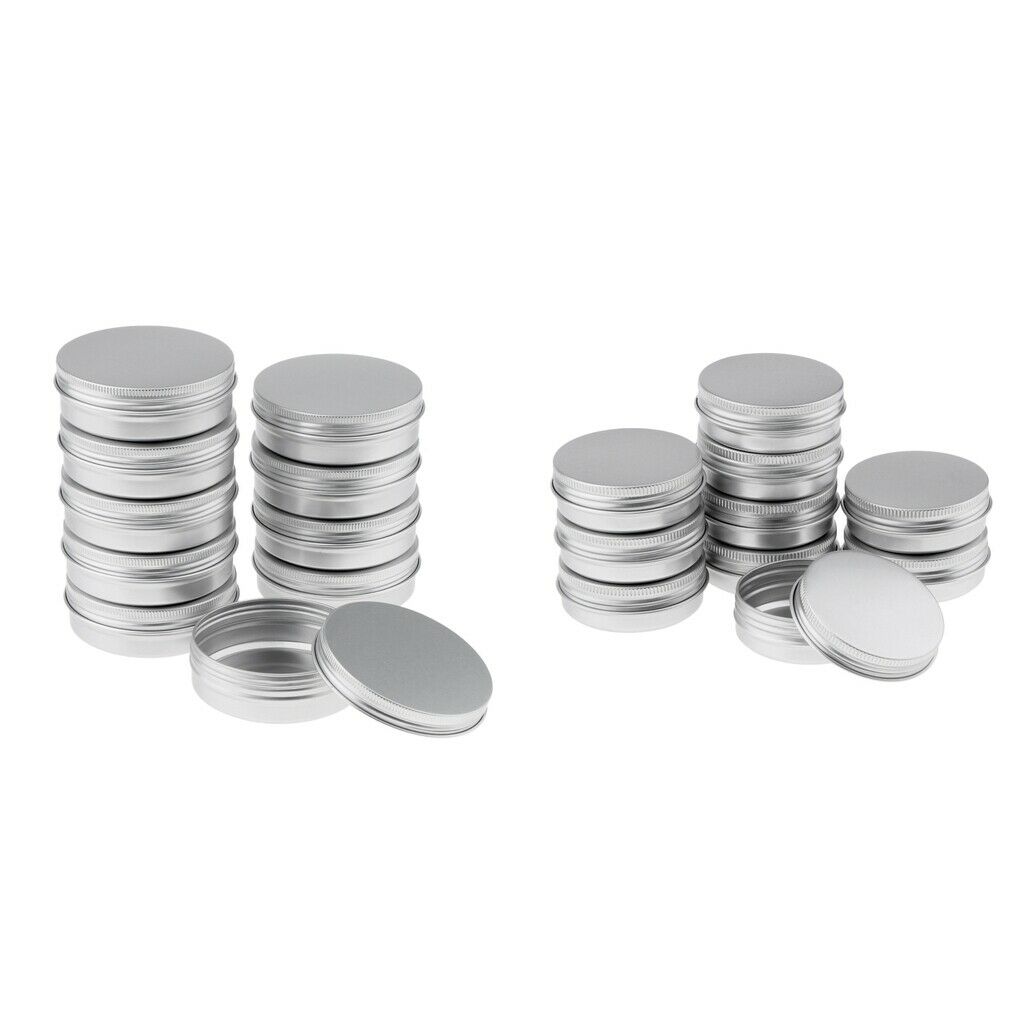 Round Empty Cosmetic Cans Set Tea Coffee Tin Candles Pots Medicines Containers,