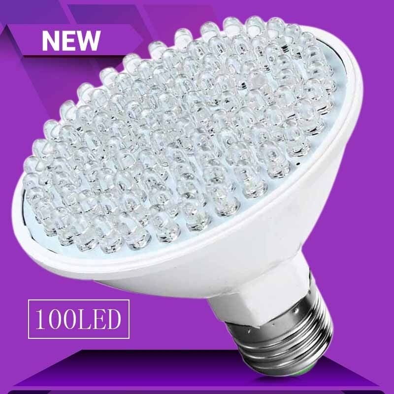 Ultra Bright E27 UV Ultraviolet Color Purple Light 100LED Lamp Bulb 220V  Fine