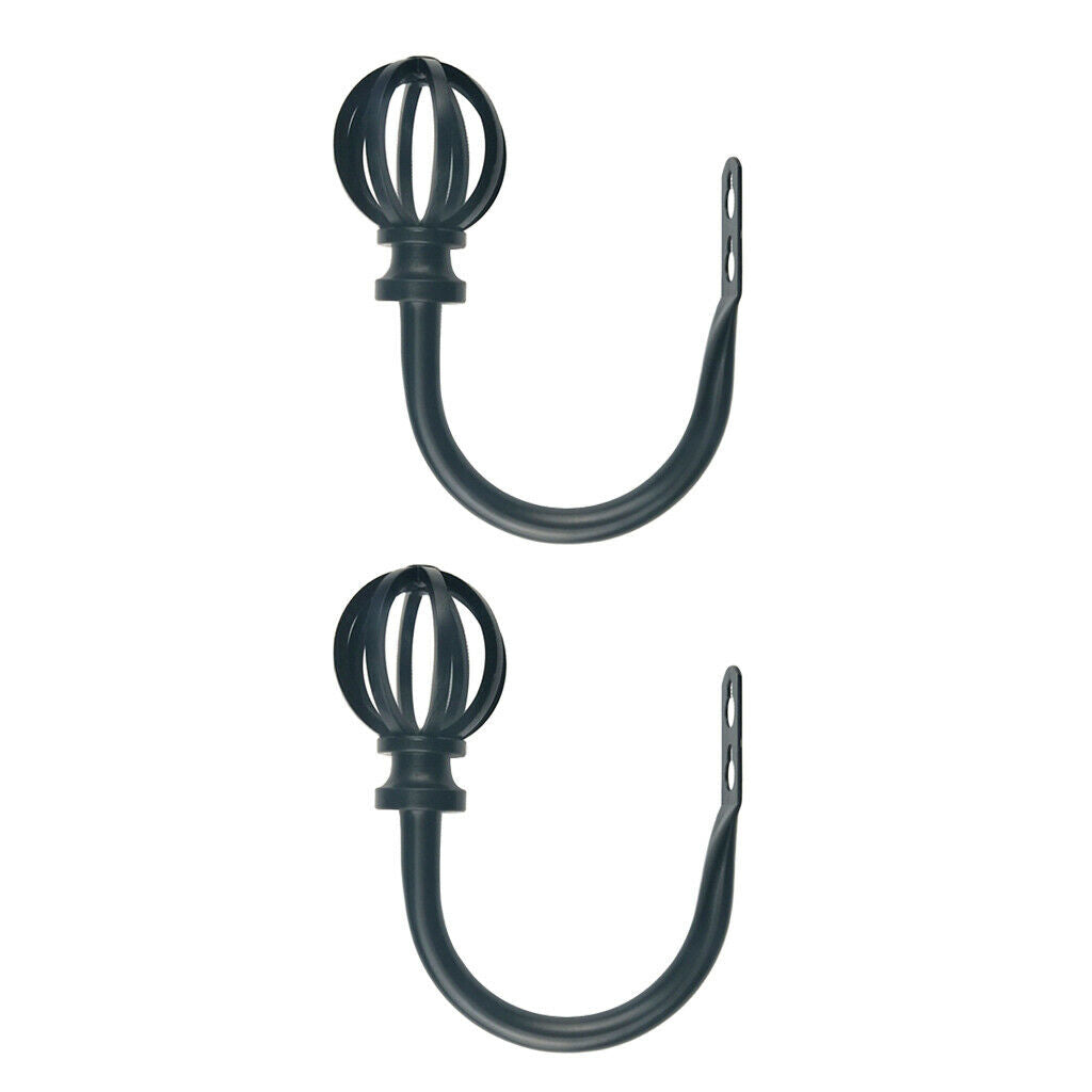 2pcs Walll-mounted Curtain Holdback Hook Drapery Tieback Hanger for Drapes