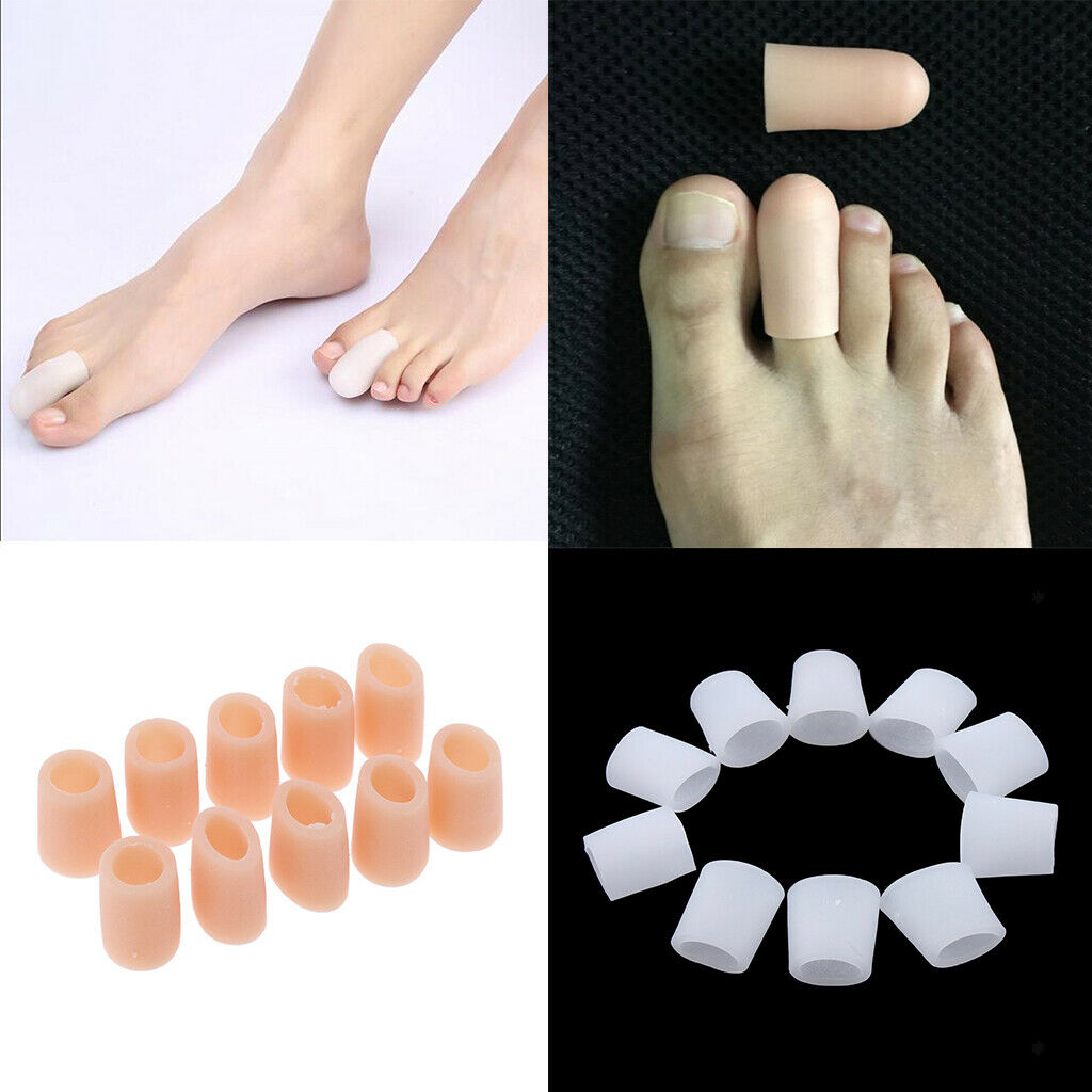20PCS Comfort Silicone Toe Tube Caps Wraps Cushioned Hammer Toe Separators