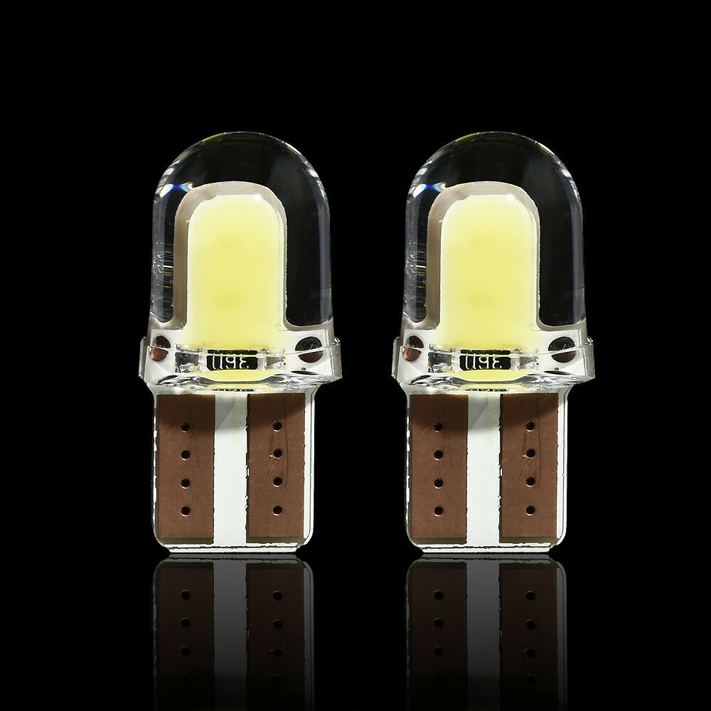 10pcs/kit LED T10 194 168 W5W COB 8SMD CANBUS Silica White License Light Bulbs
