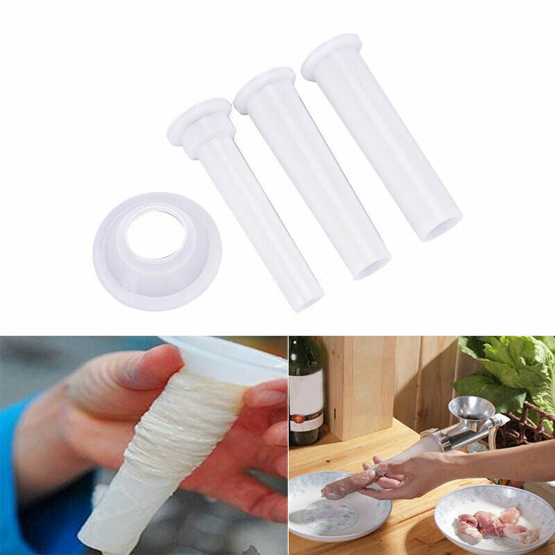 3pcs Meat Grinder Sausage Stuffer Filling Tubes DIY Sausage Maker Kitchen.l8
