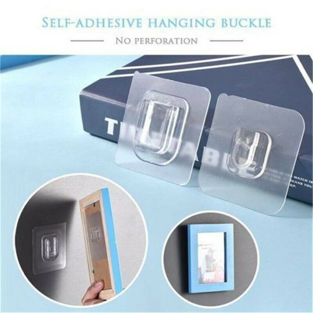 5 Sets Double-sided Adhesive Wall Hook Waterproof Oilproof Self Adhesive Hooks